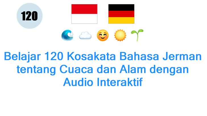 Belajar 120 Kosakata Bahasa Jerman tentang Cuaca dan Alam dengan Audio Interaktif